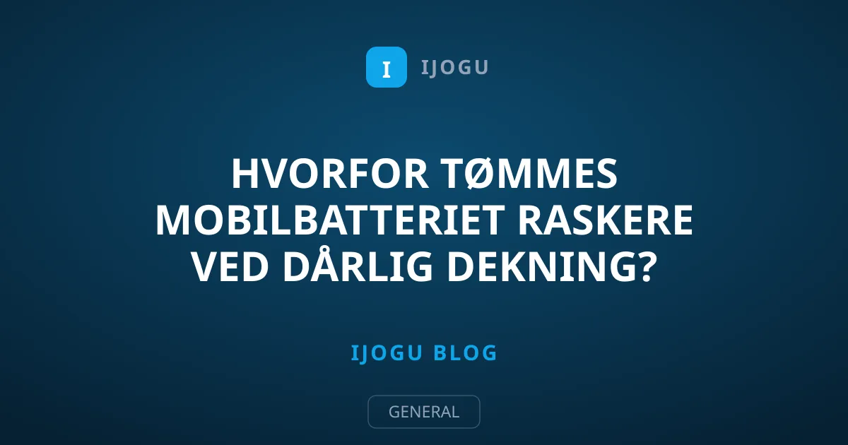 Hvorfor tømmes mobilbatteriet raskere ved dårlig dekning?